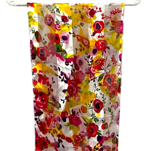 Y2K Floral Scarf Wrap Colorful Vibrant Abstract Whimsy Fairycore - Picture 1 of 4